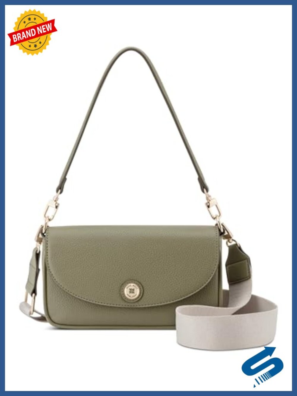 Convertible Messenger Crossbody Bag with Adjustable Strap